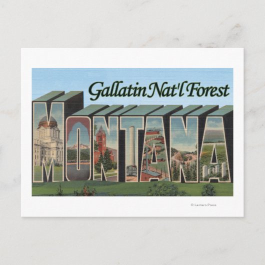 Gallatin Nat'l Forest, Montana Briefkaart (Voorkant)