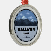 Gallatin Range Montana Wyoming Camping Metalen Ornament (Rechts)