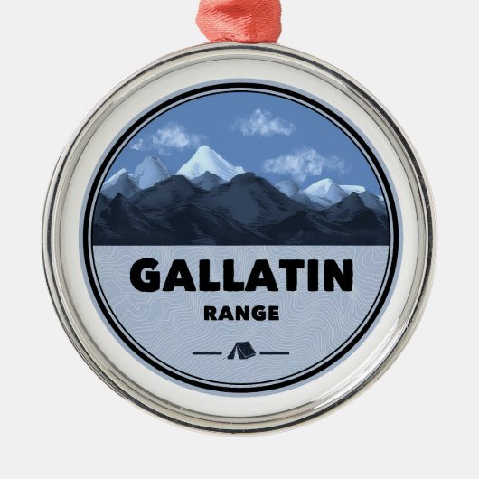 Gallatin Range Montana Wyoming Camping Metalen Ornament (Voorkant)