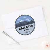 Gallatin Range Montana Wyoming Camping Ronde Sticker (Envelop)