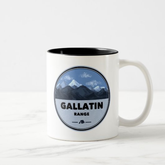 Gallatin Range Montana Wyoming Camping Tweekleurige Koffiemok (Rechts)