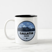 Gallatin Range Montana Wyoming Camping Tweekleurige Koffiemok (Links)