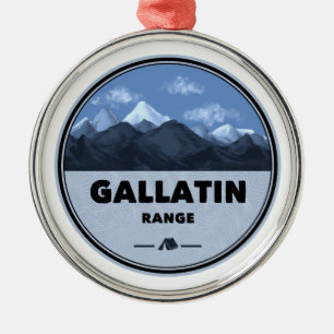 Gallatin Range Montana Wyoming Kamperen Metalen Ornament