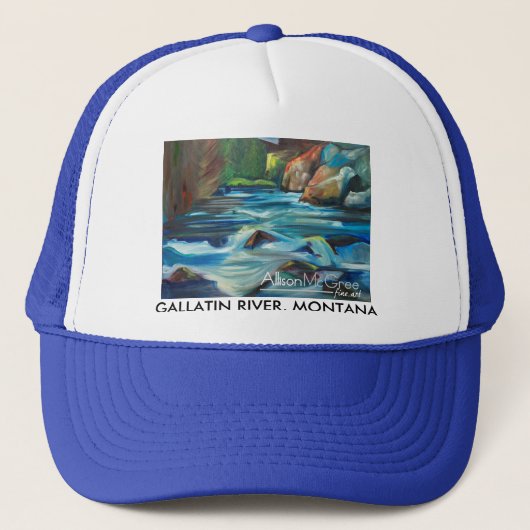 Gallatin River, Montana Trucker Hat Pet (Voorkant)