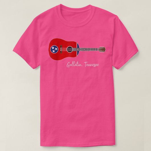 Gallatin Tennessee Guitar  T-shirt (Design voorkant)