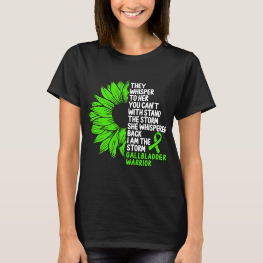 Gallbladder Awareness Green Ribbon the Storm T-shirt (Voorkant)
