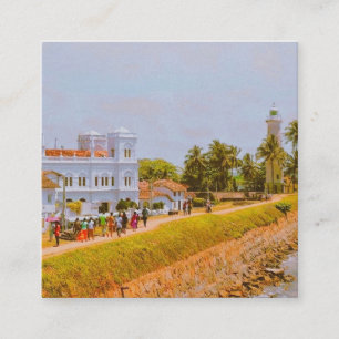 Galle City, de zuidkust van Sri Lanka Vierkante Visitekaartje