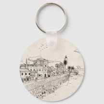 Galle Nederlands Fort Sri Lanka pen inkt illustrat