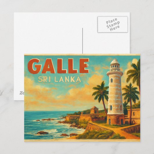 Galle Sri Lanka Briefkaart (Voorkant / Achterkant)