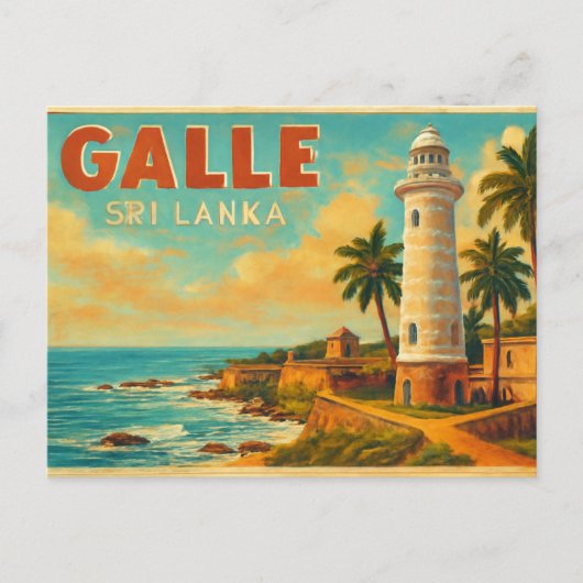 Galle Sri Lanka Briefkaart (Voorkant)