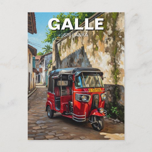 Galle Tuk Tuk Sri Lanka Briefkaart (Voorkant)