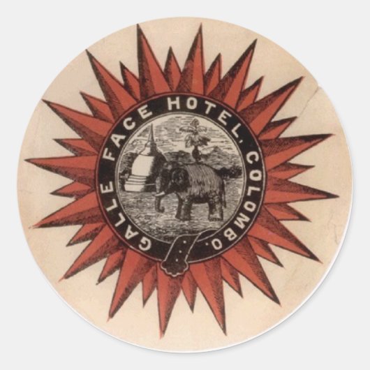 galleface hotel ronde sticker (Voorkant)