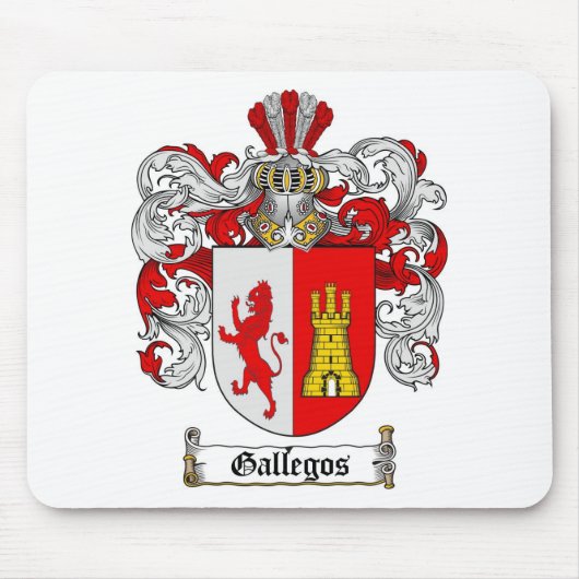 GALLEGOS FAMILIE CREST - GALLEGOS COAT WAPENS MUISMAT (Voorkant)