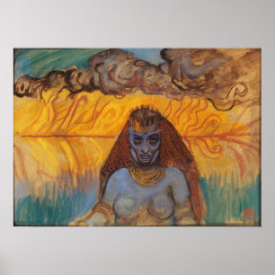 Gallen-Kallela - Babylonische vrouw (bovenlichaam) Poster