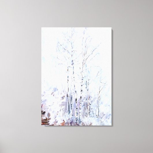 Gallen-Kallela - Frosty Birch Trees, fijne kunst Canvas Afdruk (Voorkant)