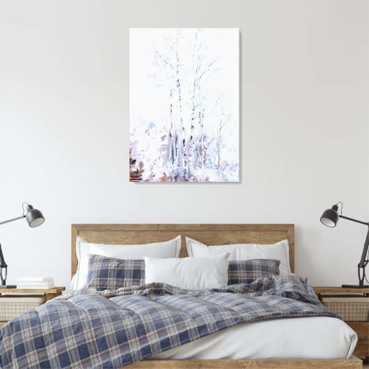 Gallen-Kallela - Frosty Birch Trees, fijne kunst Canvas Afdruk (Insitu (Slaapkamer))