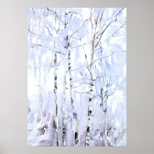 Gallen-Kallela - Frosty Birch Trees, fijne kunst Poster (Voorkant)