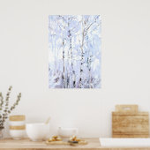 Gallen-Kallela - Frosty Birch Trees, fijne kunst Poster (Keuken)