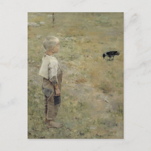 Gallen-Kallela Gosse och kråka CC0464 Briefkaart (Voorkant)