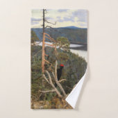 Gallen-Kallela - Great Black Woodpecker 1894 Bad Handdoek (Handdoek)