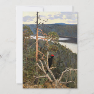 Gallen-Kallela - Great Black Woodpecker 1894 Bedankkaart