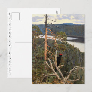 Gallen-Kallela - Great Black Woodpecker 1894 Briefkaart