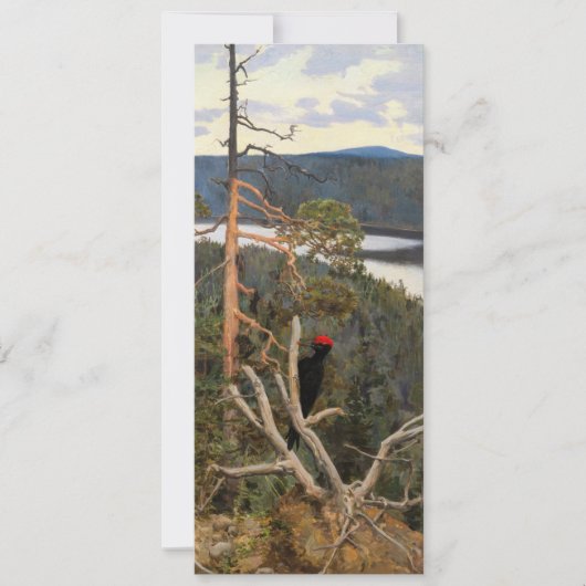 Gallen-Kallela - Great Black Woodpecker 1894 Kaart (Voorkant)