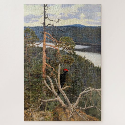 Gallen-Kallela - Great Black Woodpecker 1894 Legpuzzel (Verticaal)