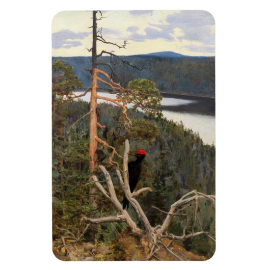 Gallen-Kallela - Great Black Woodpecker 1894 Magneet (Verticaal)
