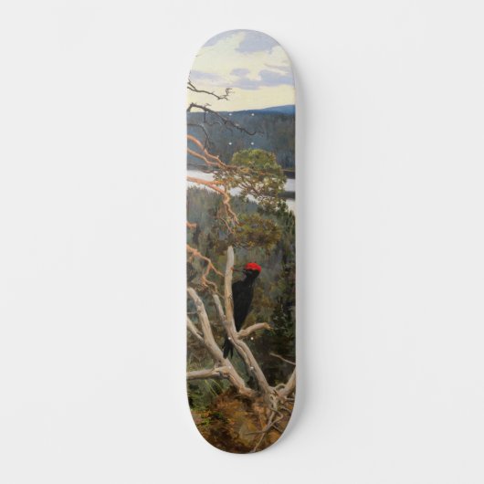 Gallen-Kallela - Great Black Woodpecker 1894 Persoonlijk Skateboard (Voorkant)