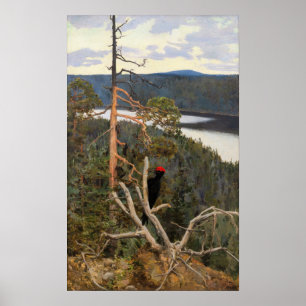 Gallen-Kallela - Great Black Woodpecker 1894 Poster