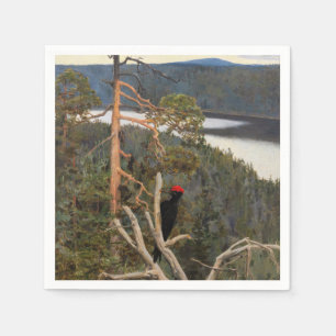 Gallen-Kallela - Great Black Woodpecker 1894 Servet