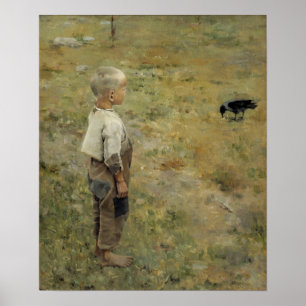 Gallen-Kallela - Jongen Met Een Kraai Poster