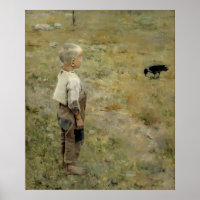 Gallen-Kallela - Jongen met een kraai Poster