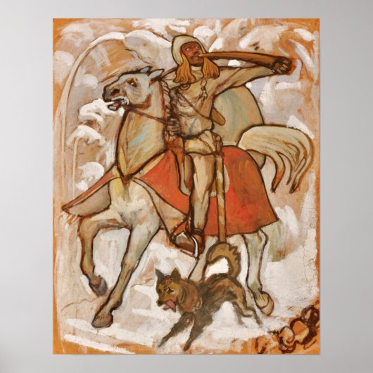 Gallen-Kallela - Kullervo verbindt zich tot oorlog Poster (Voorkant)