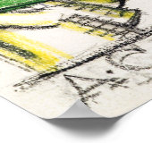 Gallen-Kallela - Poetry, Draft, Great-Kalevala Poster (Hoek)