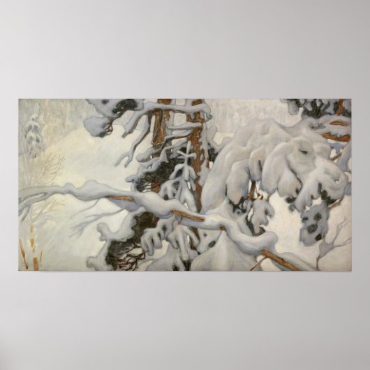 Gallen-Kallela - Winterstudie voor de Juselius Poster (Voorkant)