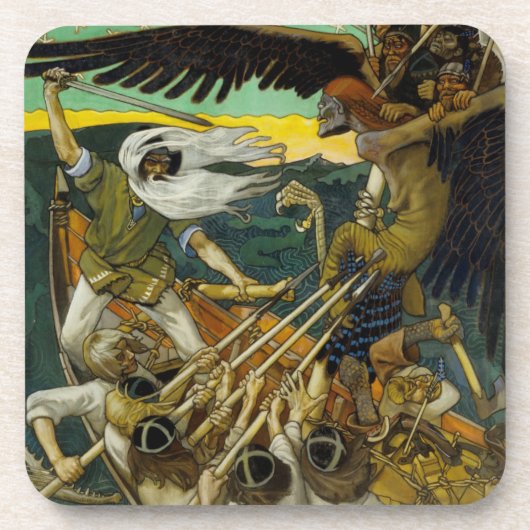 Gallen-Kallela's "Defense" onderzetters (Voorkant)