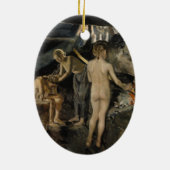 Gallen-Kallela's sauna-sierplant Keramisch Ornament (Achterkant)