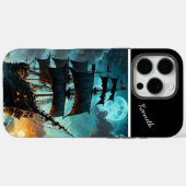 Galleon onder maanverlichte hemel Case-Mate iPhone case (Achterkant (horizontaal))