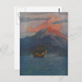 Galleon op de Spaanse hoofdstad Briefkaart (Voorkant / Achterkant)