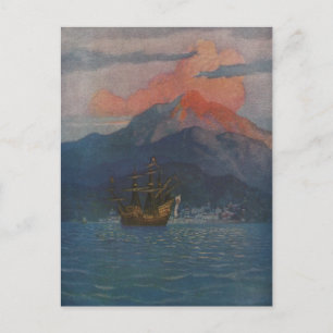 Galleon op de Spaanse hoofdstad Briefkaart