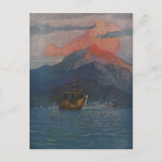 Galleon op de Spaanse hoofdstad Briefkaart (Voorkant)