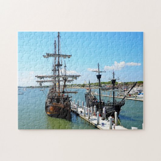 Galleon Ship Background Legpuzzel (Horizontaal)