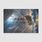 Galleon Storm Reis Decoupage Tissuepapier (Voorkant)