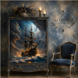 Galleon Storm Reis Decoupage Tissuepapier