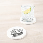 Galleon Zandsteen Onderzetter (Zijkant)