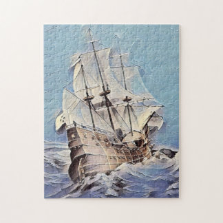 Galleon Zeilen op de Zeeen Legpuzzel