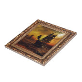 Galleons in the Moonlight image Tegeltje (Zijkant)