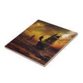 Galleons in the Moonlight Tegeltje (Zijkant)